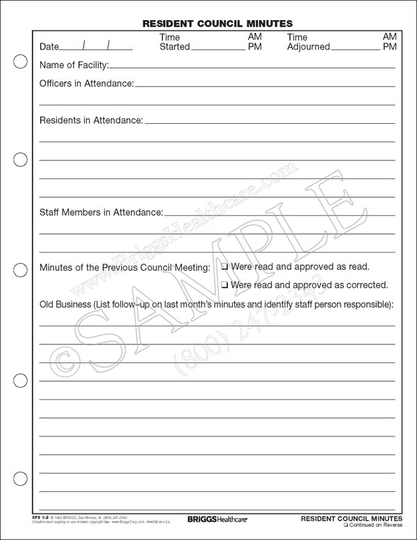 Printable Resident Council Meeting Template Printable Templates Printable Resident Council Meeting Template Printable Templates